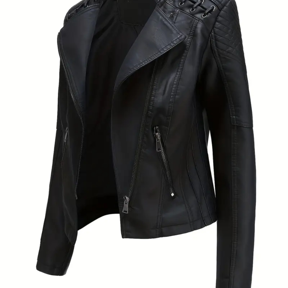 Black Leather Women's Jacket